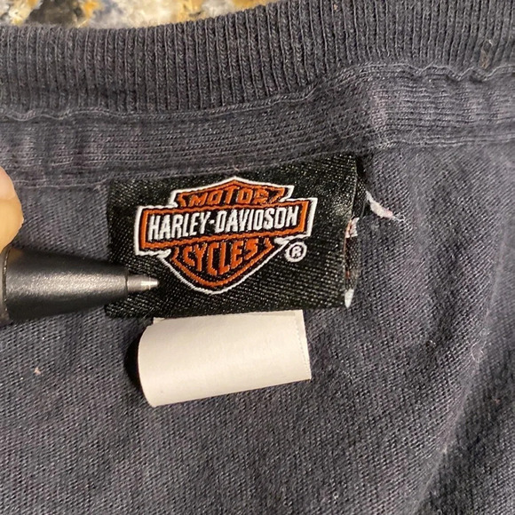 O womens Harley Davidson black cap sleeve t-shirt size XL - Picture 4 of 5